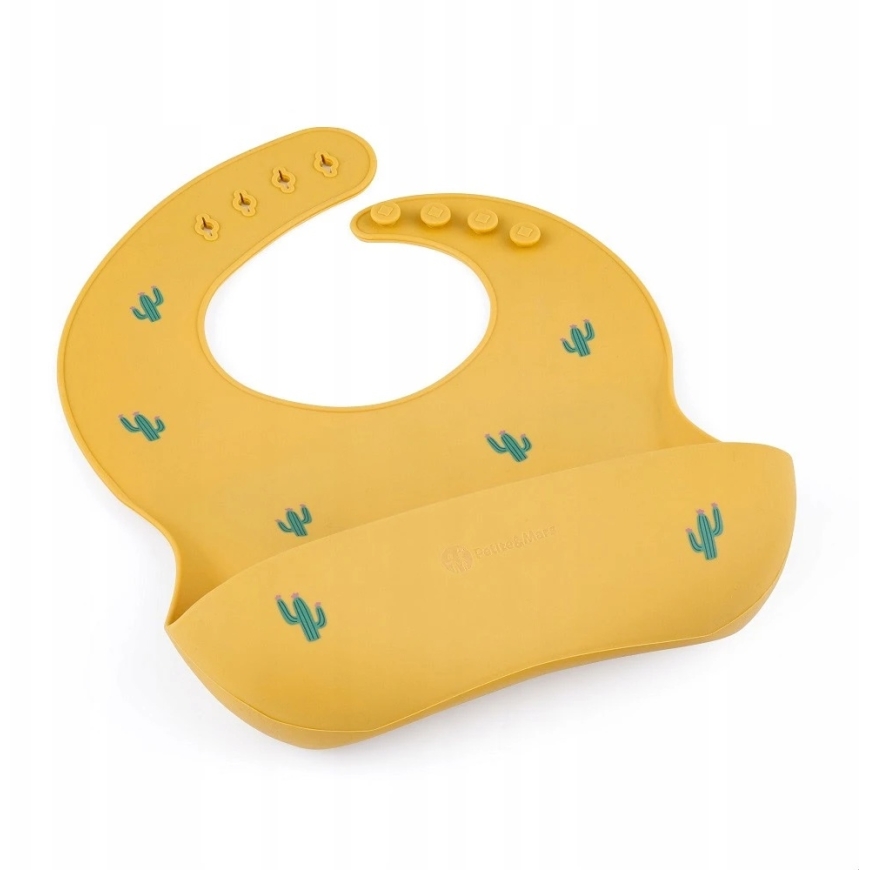 Silicone Bib Petite&Mars, 6m+, Ochre Cacti – 5