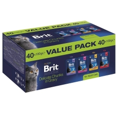 BRIT Premium by Nature Arvopakkaus Aikuisille - märkä kissanruoka - 40x100g