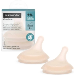 SUAVINEX KIIRE VOOL NIBUD ZERO ZERO ANTI-COLIC PUHASTITE, ALATES +6 KUU, 2 TK, HELE