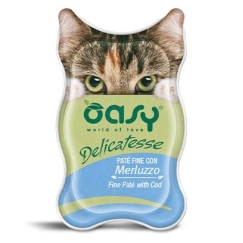 OASY Delicatesse Файн паштет с треской - влажный корм для кошек - 85 г