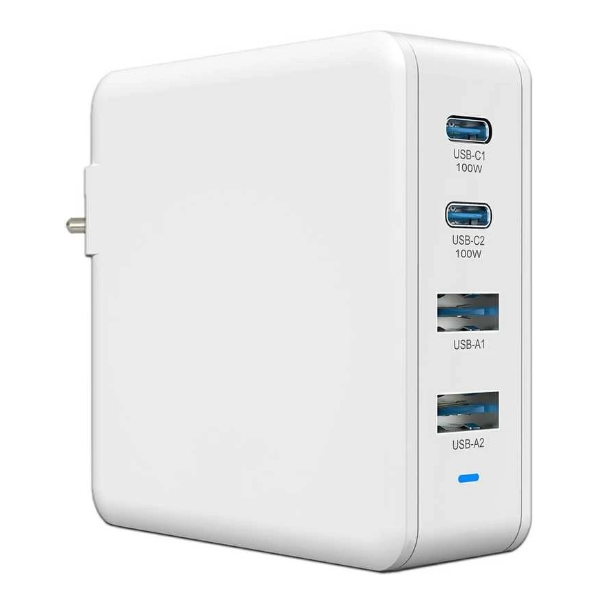 Зарядное устройство Viking USB GaN 100W, поддержка PD3.0 и QC4+ белое – 2