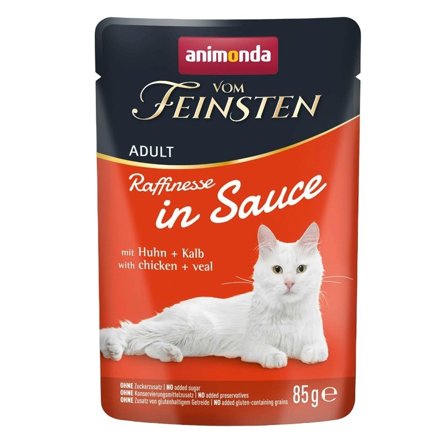 ANIMONDA Vom Feinsten Raffinesse mērce ar vistu un liellopu gaļu - mitra kaķu barība - 85g