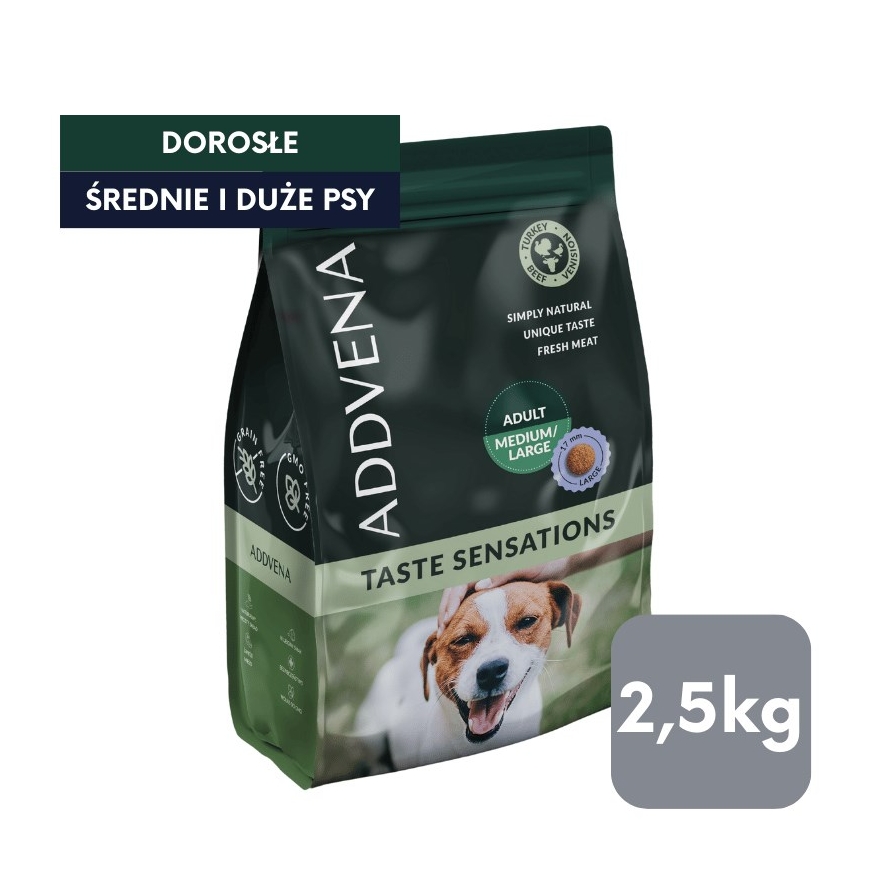 ADDVENA Taste Sensations Adult Medium/Large Turkey - dry dog food - 2,5kg – 2
