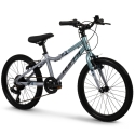 Huffy Literide Alu 20” bike, silver and turquoise (23005W)