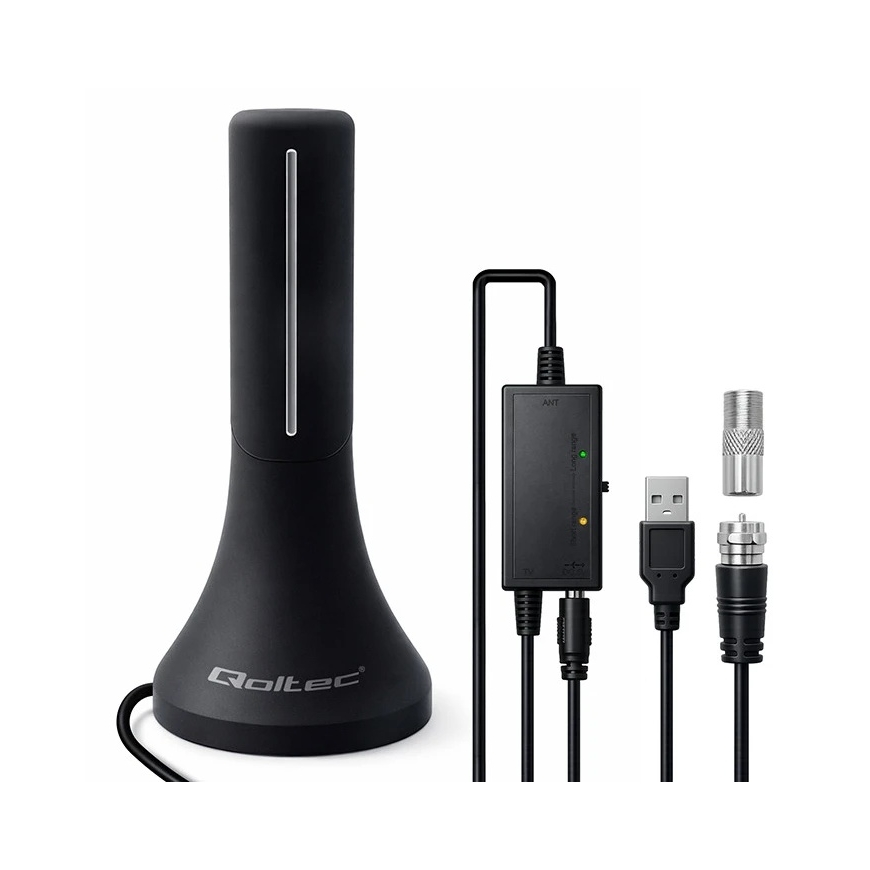 Qoltec sisemine DVB-T/T2 TV antenn 32dBi 4K 4m – 2