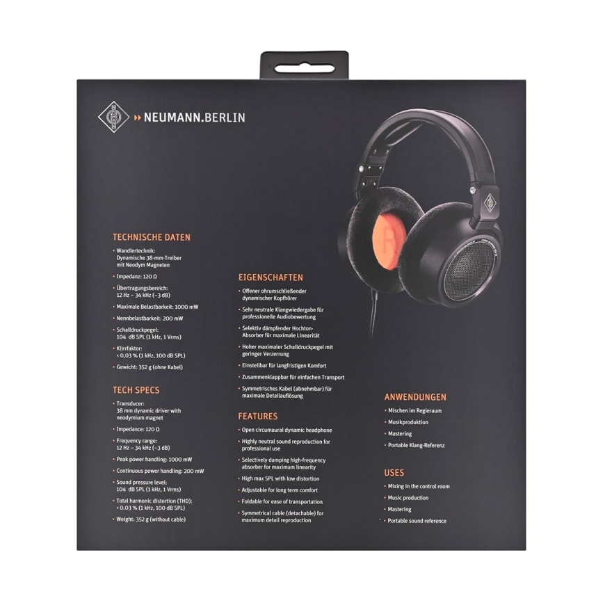 Neumann NDH 30 Black Edition - открытые студийные наушники – 3
