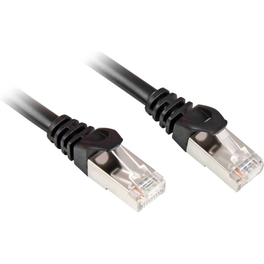 Sharkoon RJ45 CAT.6a SFTP 1,5m Musta
