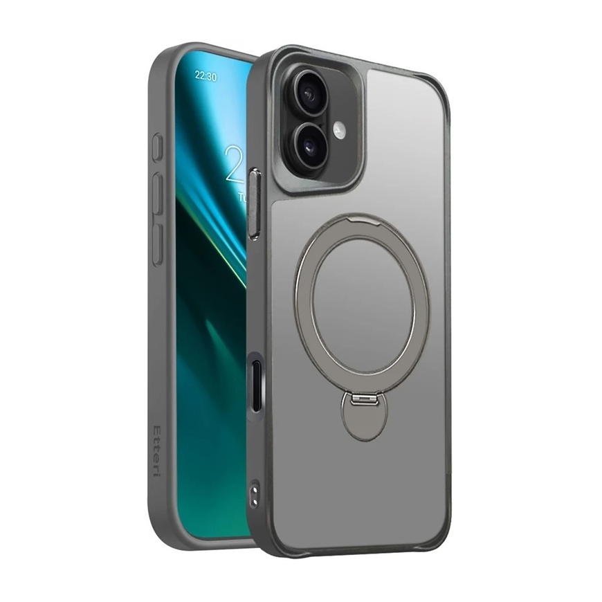 Etteri Matt Mag Ring vāciņš iPhone 16 Plus 6,7" pelēks – 3
