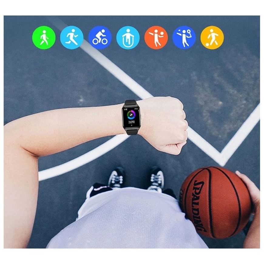 Smartwatch Rubicon RNCE89, Black case with blue strap – 5
