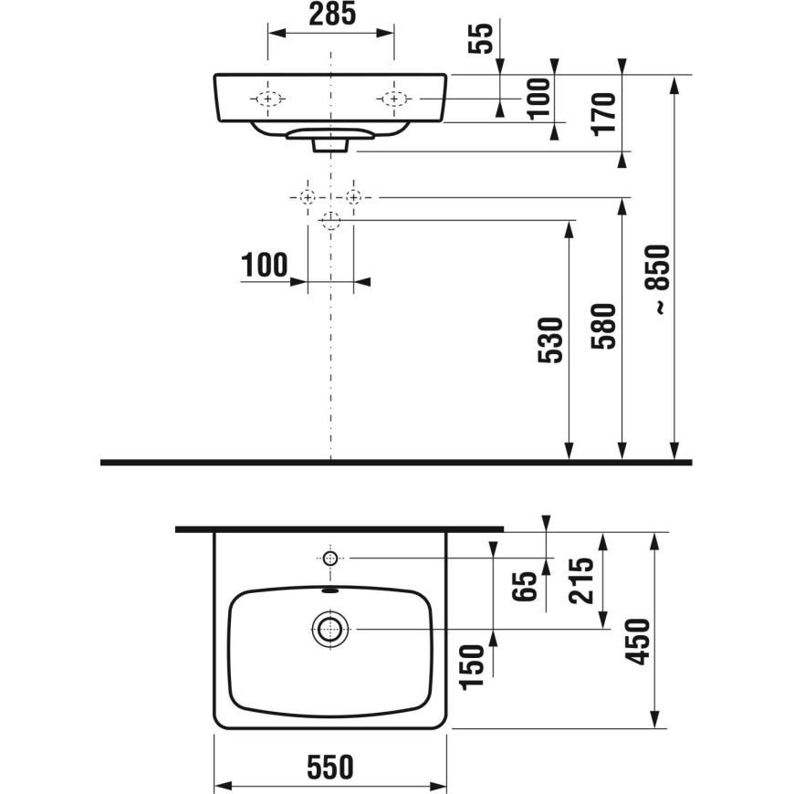 JIKA Lyra Plus Design Line 550x450 мм Белый