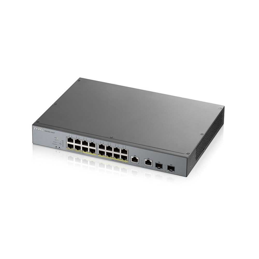 ZYXEL Switch GS1350-18HP 16xGBe 2xSFP PoE – 2
