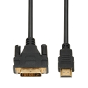 IBox ITVFHDDVI012 HDMI to DVI kaabel FullHD 1080p 2 m must IBox ITVFHDDVI012 HDMI to DVI kaabel FullHD 1080p 2 m must