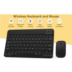 Riff EN / RU išdėstymas 2in1 Bluetooth klaviatūra ir pelė