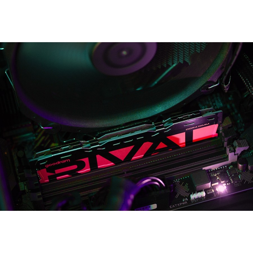 Goodram *DDR4 Rival Radiant 64GB (2*32)/3200 CL18 Punainen muistimoduuli 2 x 32 GB 3200 MT/s 288-nastainen DIMM – 4