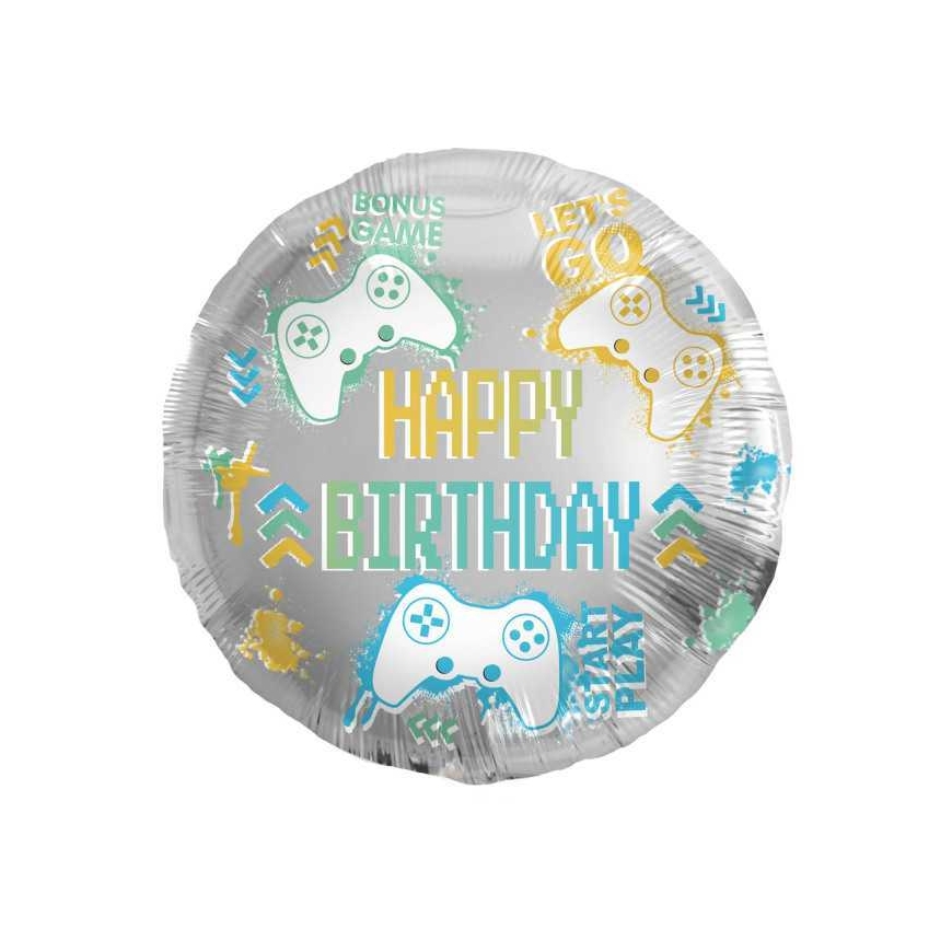 Folat foliju balons "Dzimšanas diena Spēlēšana" 45 cm – 2