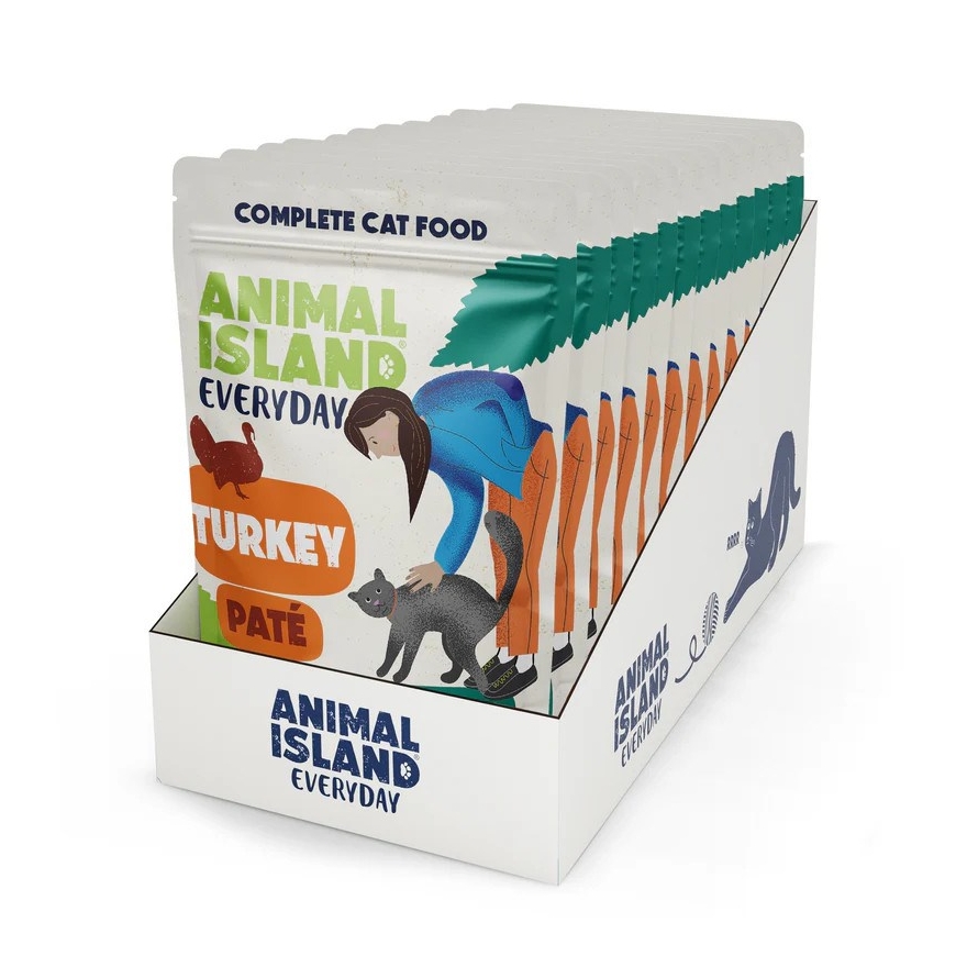 ANIMAL ISLAND Pate Turkey - wet cat food - 12x100g