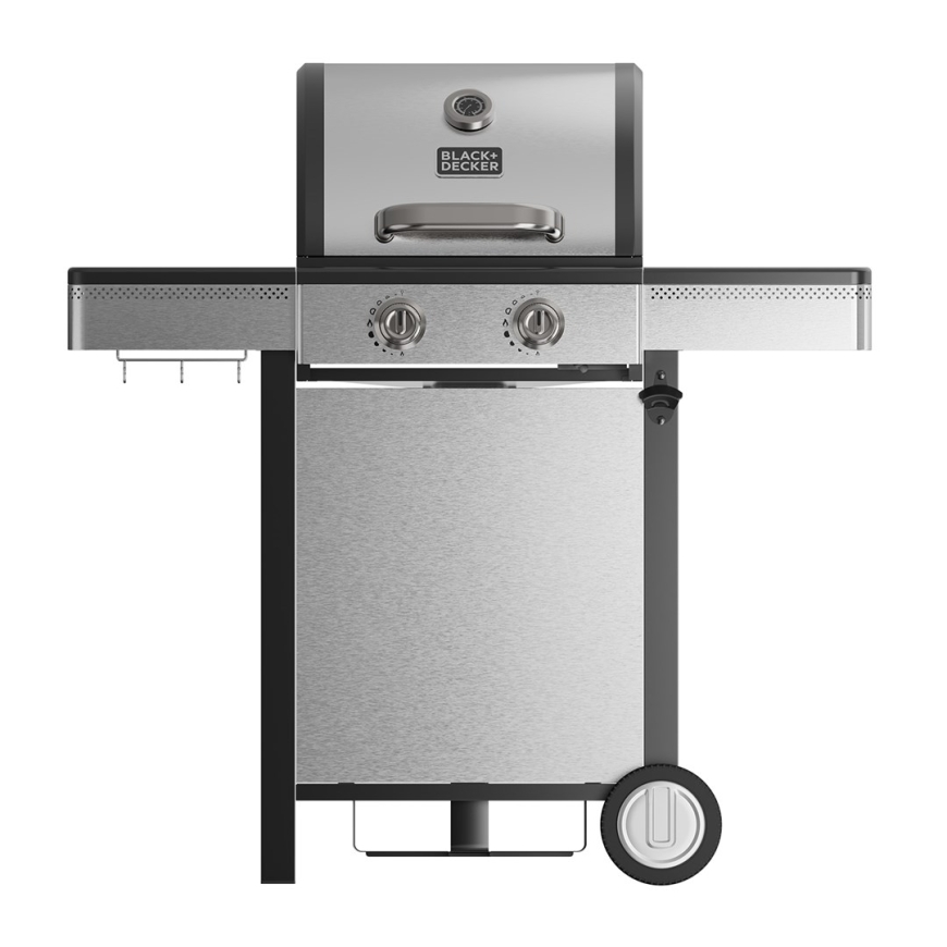 Black+Decker BXOG7200E gāzes grils, 2 degļi x 3,6 kW