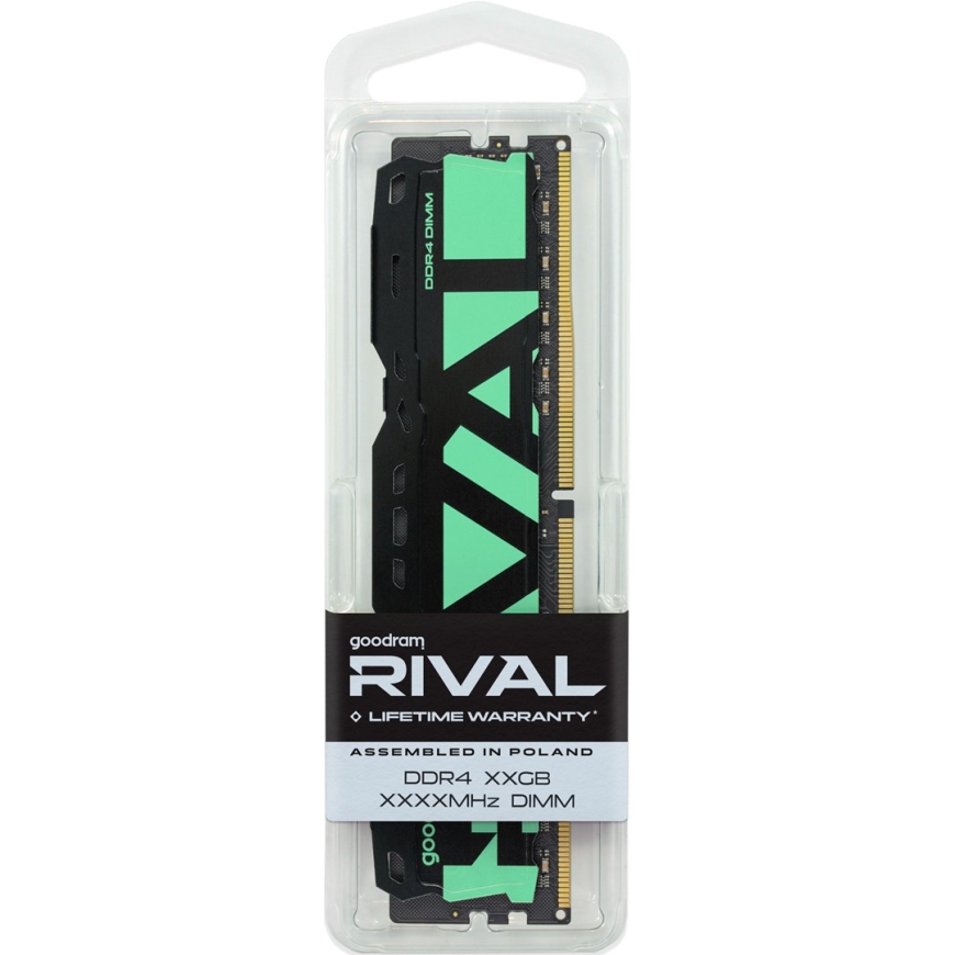 Goodram *DDR4 Rival Radiant 32GB (2*16)/3200 CL16 Зелёный модуль памяти 2 x 16 ГБ 3200 MT/s 288-pin DIMM – 5