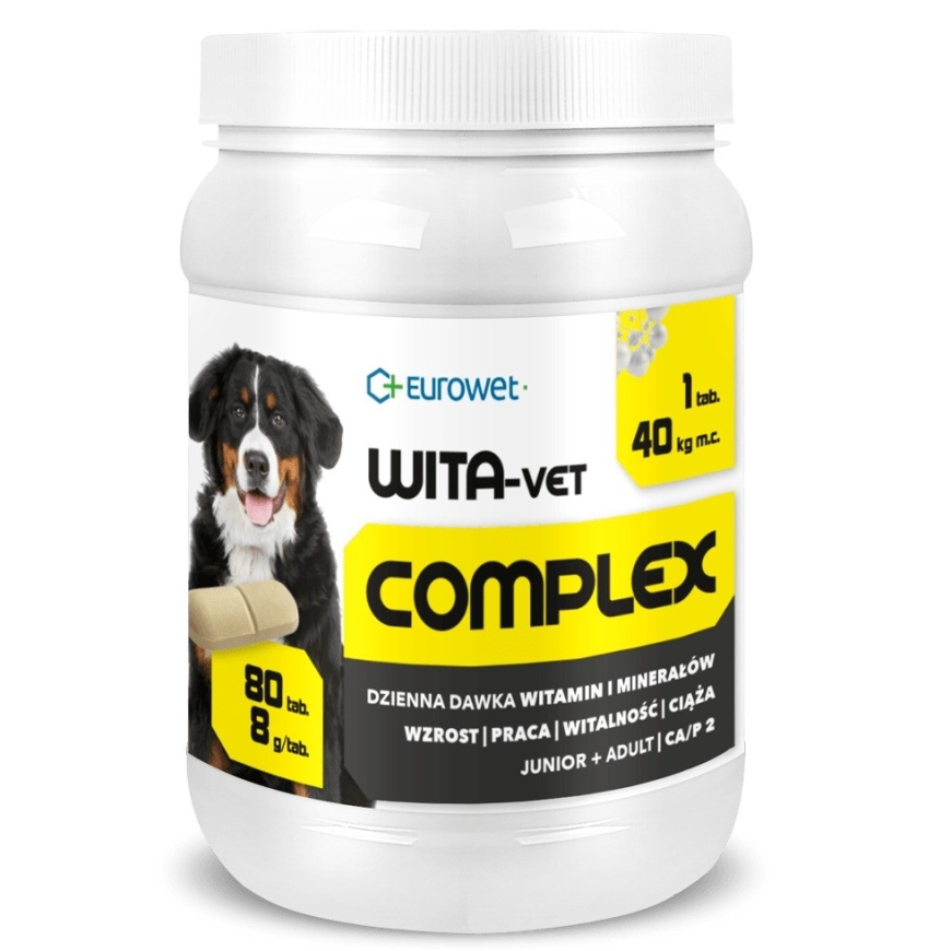 EUROWET Wita-Vet Complex 8g - добавки для собак - 80 таблеток