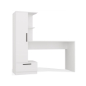 Cosmo Desk + Bookcase Set, White Cosmo Desk + Bookcase Set, White