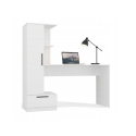 Cosmo Desk + Bookcase Set, White Cosmo Desk + Bookcase Set, White