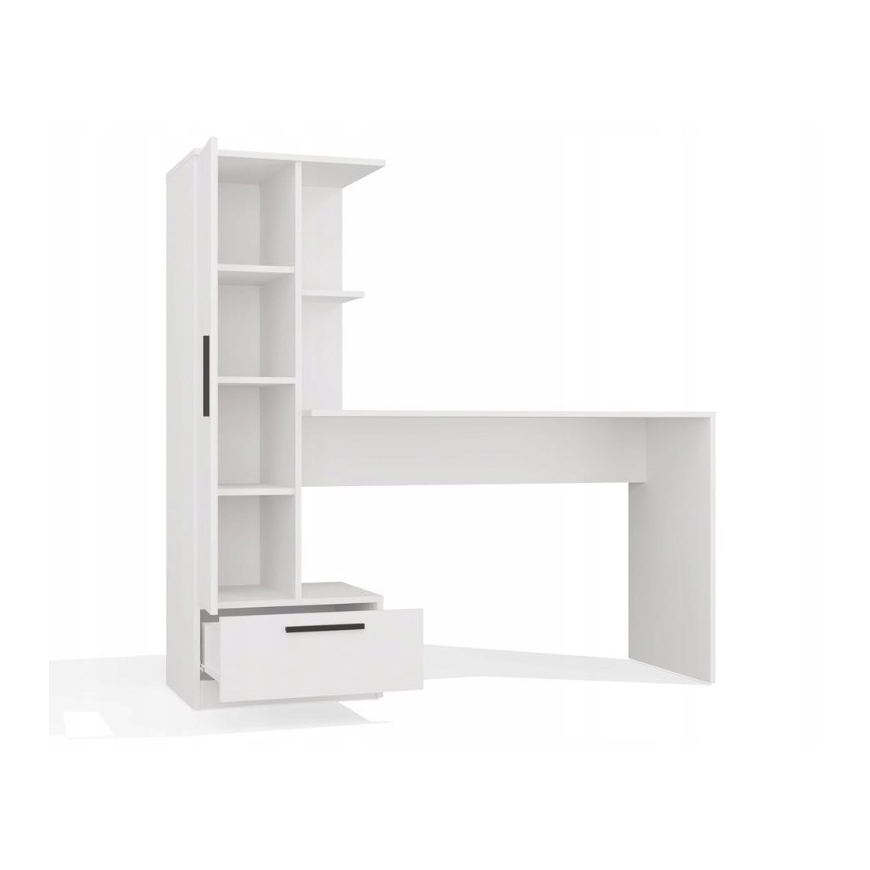 Комплект Cosmo: стол + книжный шкаф, белый – 5