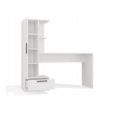 Cosmo Desk + Bookcase Set, White Cosmo Desk + Bookcase Set, White