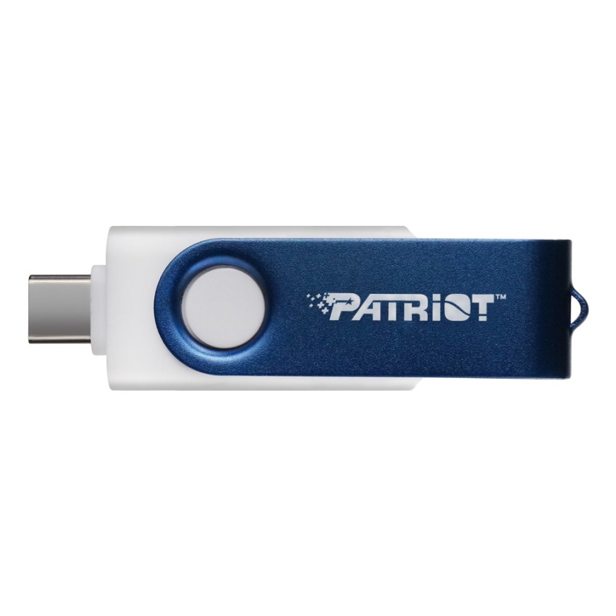 USB флеш-накопитель Patriot Memory Xporter X550 128 ГБ USB Type-A / USB Type-C 3.2 Gen 1 (3.1 Gen 1) Синий, Белый