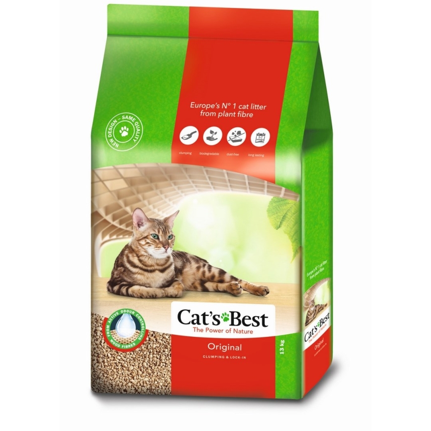 Cat's Best Eco Plus Original - Puituhkade kassiliiv - 30l