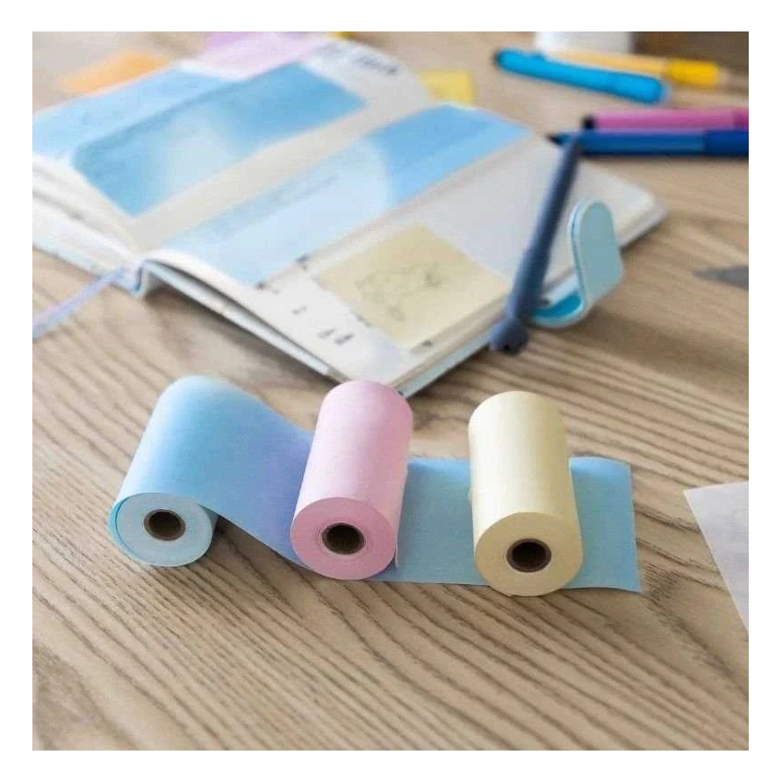 "Phomemo" paperi, värillinen täyttö, 3x rulla, 53 mm, suunniteltu "Phomemo T02 M02 PRO M03 M04S / Q22-RMYPB" varten – 4