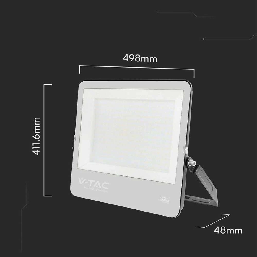 V-tac 300W LED prožektorius, juodas, 6500K, CREE LED chip – 4