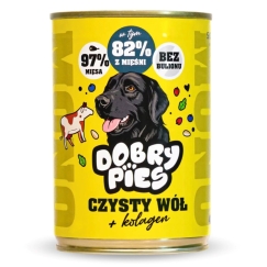 DOBRY PIES Mono Pure Ox + Kollageeni – märkä koiranruoka – 400g