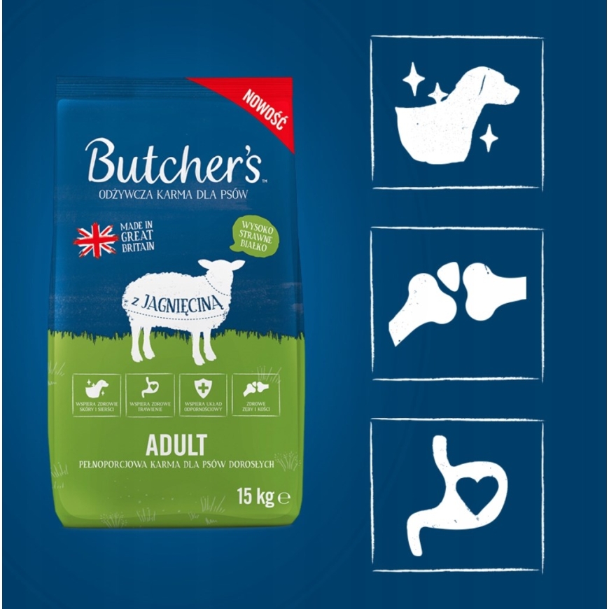 BUTCHER'S Original Avies - sauso šunų ėdalo - 15kg – 2