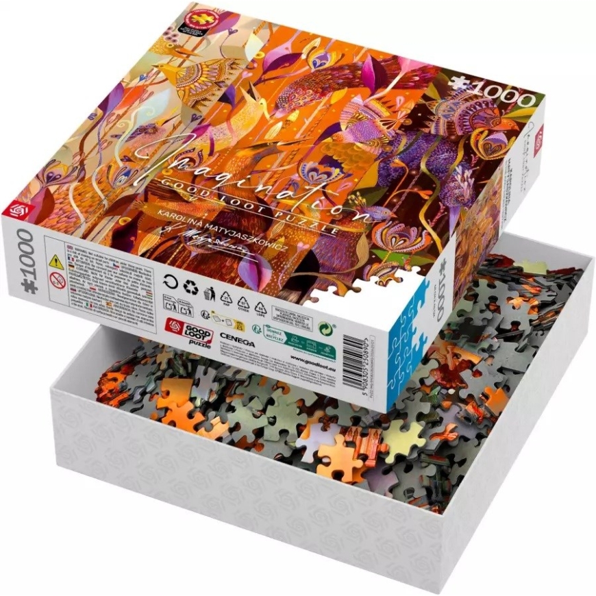 Пазл Good Loot Imagination - Каролина Матьяшкович: В Птишем Трясогузке - Триптих 1000 шт. – 4