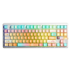 Клавиатура AULA Gasket F87 Pro V2 Orange Soda Kailh Meteorite Ice Cream RGB