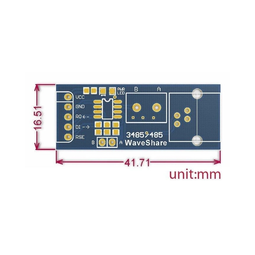 UART keitiklis, RS485 5V, ARK/RJ11, Waveshare 4738 – 5