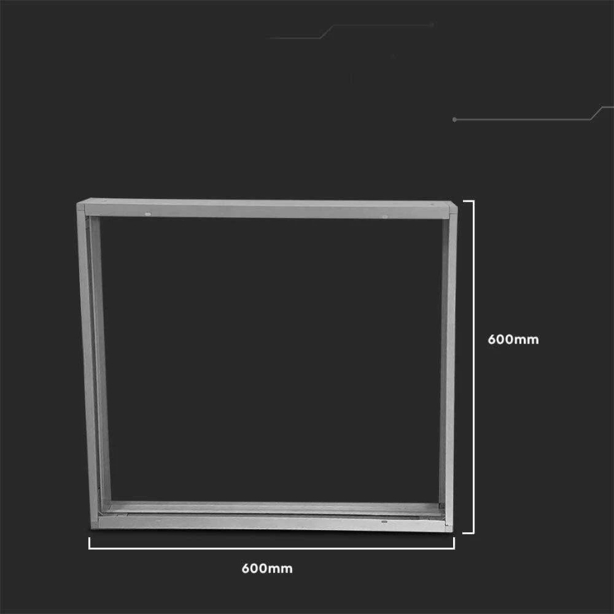 V-tac LED paneļa virsmas montāžas rāmis, 60x60cm, balts – 3