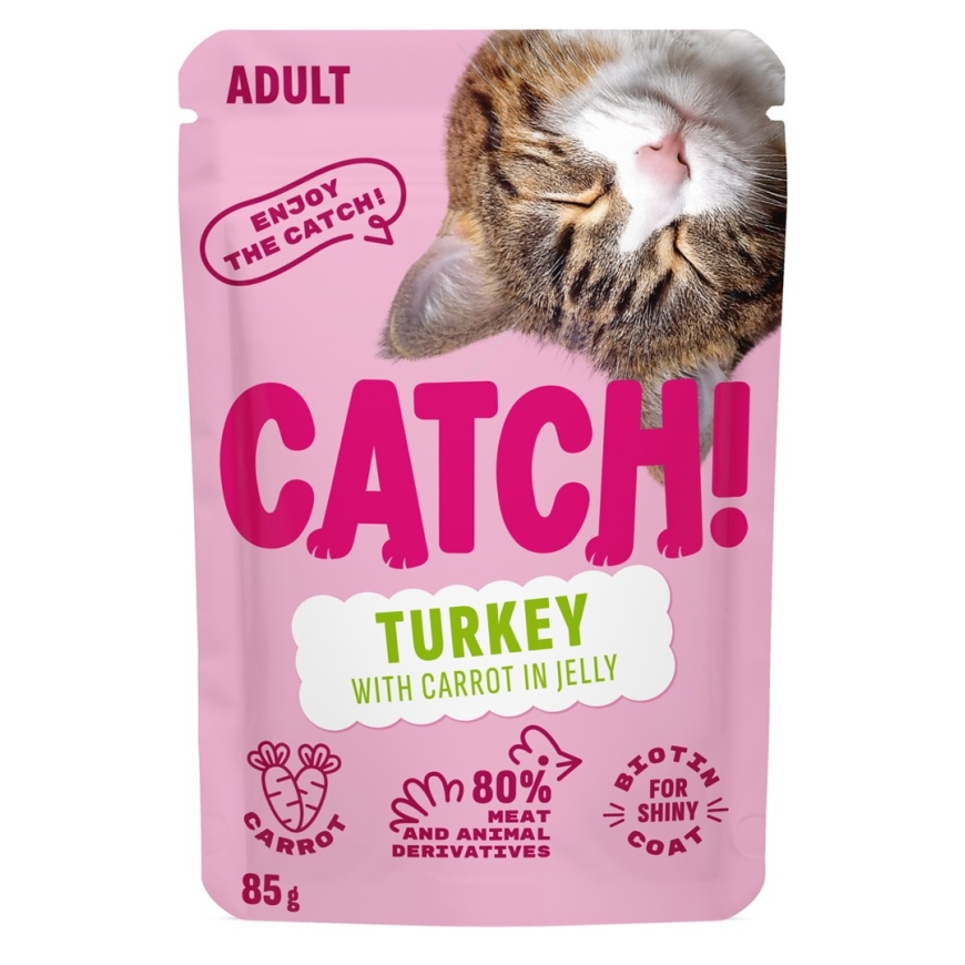 CATCH Kalakrai ir morkos žele - šlapio kačių maistas - 85g