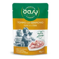 OASY More Love Tuun koos krabiga - märg kassitoit - 70g