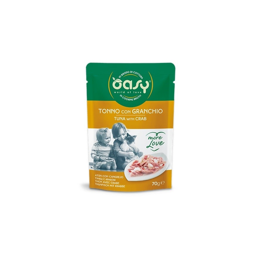 OASY More Love Tuncis ar krabjiem - mitrā kaķu barība - 70g
