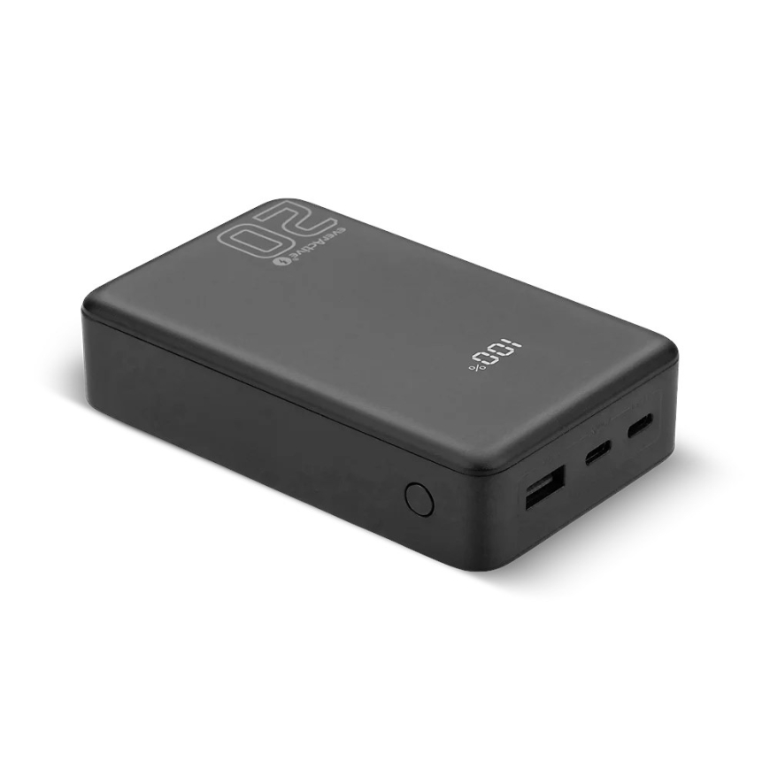 Повербанк 20 000 мАч, 1x USB, 2x USB-C, 20W, QC4+, LCD экран, черный – 2