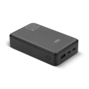 Powerbank 20 000mAh, 1x USB, 2x USB-C, 20W, QC4+, LCD ekrāns, melns Powerbank 20 000mAh, 1x USB, 2x USB-C, 20W, QC4+, LCD ekrāns, melns