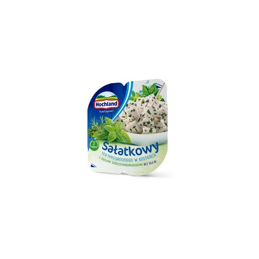 Graikinis sūryminis sūris salotoms HOCHLAND, su Viduržemio jūros žolėmis, gab., riebumas 24%, 135g