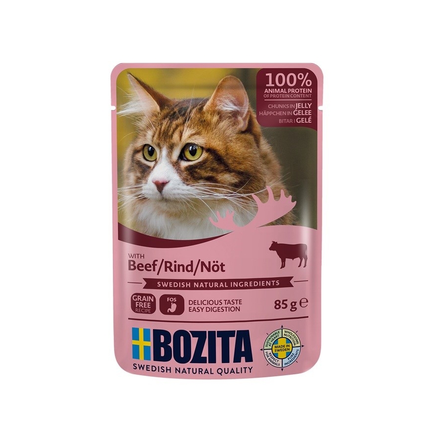 BOZITA Beef Chunks in Jelly - Wet Cat Food - 85g