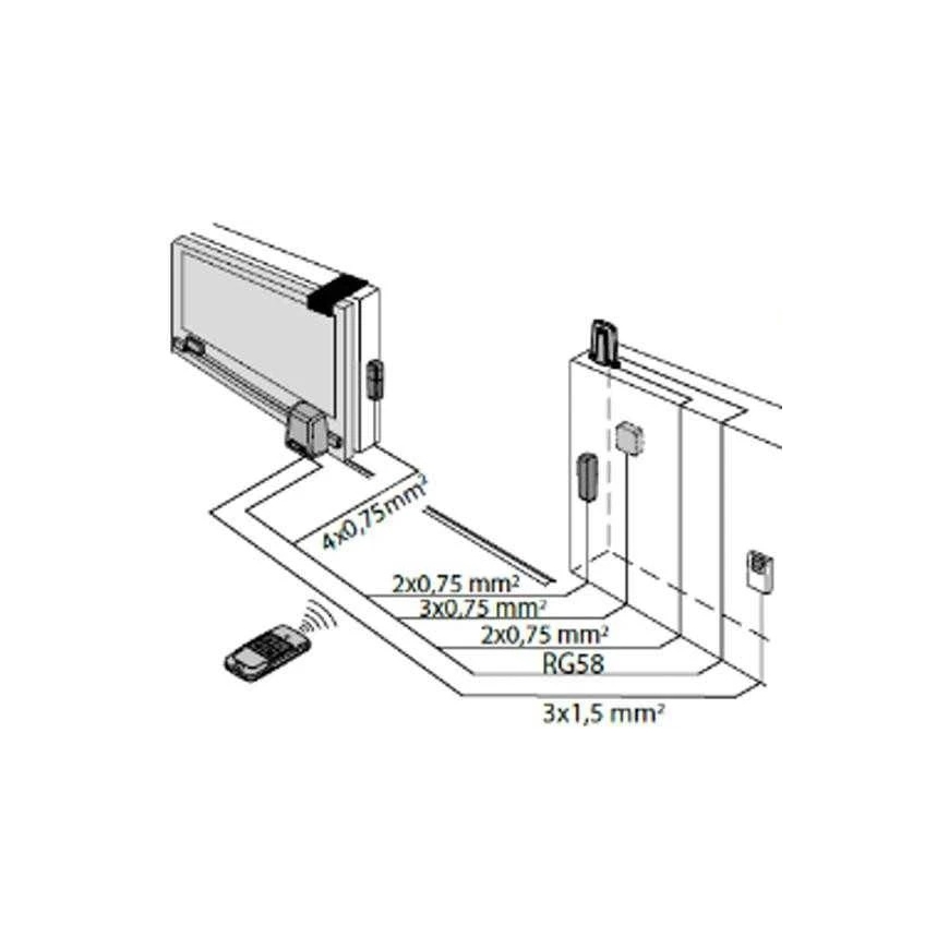 BFT ARES ULTRA BT B1000 KIT INT automaatkomplekt 1000 kg libisevatele väravatele – 3