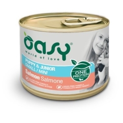 OASY One Protein Kucēna un Jaunieša Mazajiem/Mini Lašiem - mitrais suņu ēdiens - 200g