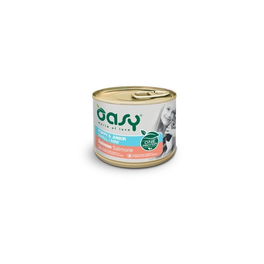 OASY One Protein Puppy & Junior Small/Mini Lohta - märkäkoiranruoka - 200g