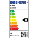 V-tac 8W/m LED riba, 3000K, 126 LED/m, 24V, 5m rull