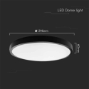 V-tac 24W LED pinnale paigaldatav laelamp, must korpus, 4000K, IP44