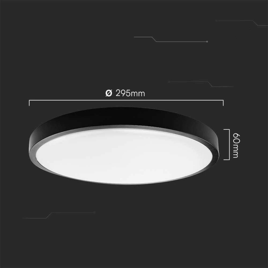 V-tac 24W LED pinnale paigaldatav laelamp, must korpus, 4000K, IP44 – 5